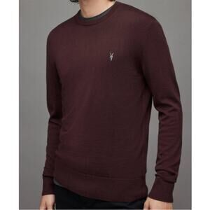 All Saints Nomo Crew Sweater Modal Wool Blend Crewneck Long Sleeve Mens Size L